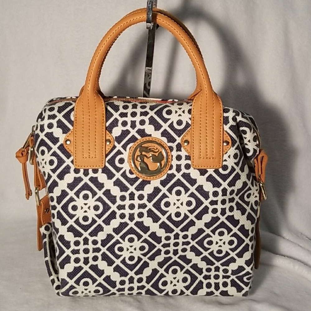 Spartina 449 linen and leather bag